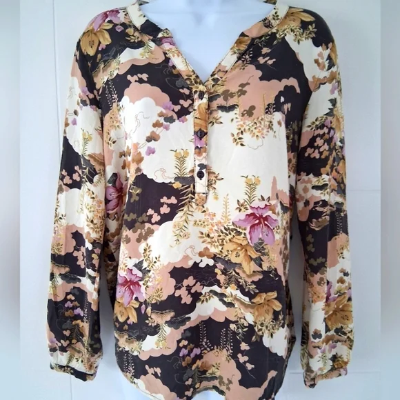 Soyaconcept/ Floral Print Blouse/ Violet Mist Combi./ Size US L - Picture 2 of 12